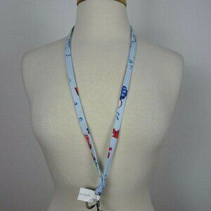 Vera Bradley ANCHORS Aweigh Lanyard Key Ring ID Holder Clip Coastal Tropical NWT
